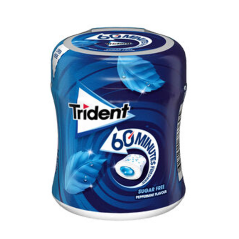 TRIDENT BOTTLE 60 MINUTOS PEPPERMINT 6X82,6G