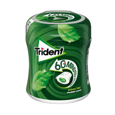 TRIDENT BOTTLE 60 MINUTOS SPEARMINT 6X82,6G