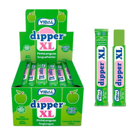 VIDAL DIPPER XL MAÇÃ PINTALINGUAS C/100 UN