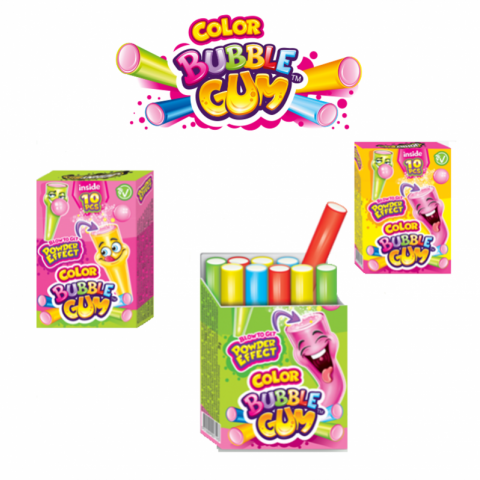 JOHNY BEE COLOR BUBBLE GUM 18 UN