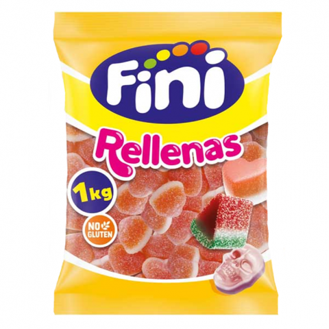 GOMAS FINI CORAÇÕES PÊSSEGO RECHEADOS 1 KG