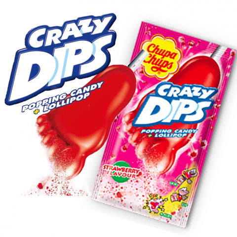CHUPA CHUPS CRAZY DIPS MORANGO 24x14g