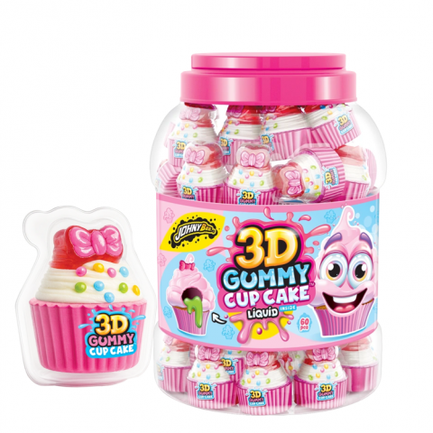 JOHNY BEE 3D GUMMY CUPCAKE 60 UN