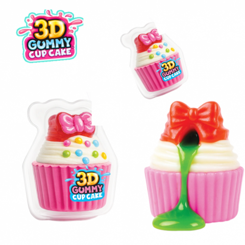 JOHNY BEE 3D GUMMY CUPCAKE 60 UN