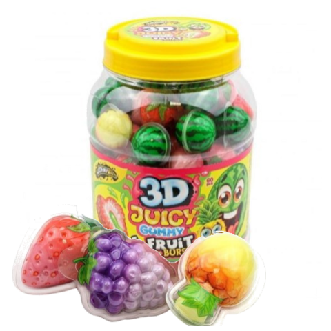 JOHNY BEE 3D JUICY GUMMY FRUIT 60 UN