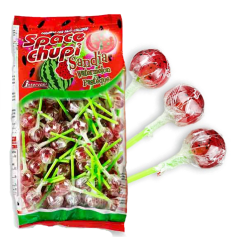 SPACE CHUPI SANDIA SACO 100 uds